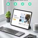 Samsers Foldable Bluetooth Keyboard with Touchpad, Ultra Slim Compact -Grey | Multi-touch Trackpad, Full Size, Phone Holder, USB-C Charging, 3 Device, for Android Windows iOS Mac OS, Mobile Productivity
