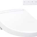 TOTO® WASHLET® S5 Electronic Bidet Toilet Seat with Instantaneous Water Heating, PREMIST and EWATER+ Wand Cleaning, Elongated, Cotton White - SW3446#01