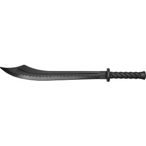 Martial Arts Polypropylene Sword - Training Equipment  Black Polypropylene Blade, Round Handle with Spiral, Self Defense, Training, Safe, Easy, Fun, Cosplay, Martial Arts