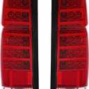 HECASA LED Pair Tail Lights Compatible with 1986-1997 Nissan Hardbody Rear Brake Tail Lamps Assembly Taillights Driver & Passenger Side (Red Lens+Clear Lens)