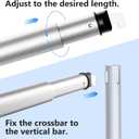SLOW DOLPHIN 10ft-4ft Adjustable Crossbar Pipe and Drape Hardware for Event Decoration, Backdrops, Photobooths, Tradeshow
