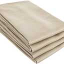 Deconovo Rod Pocket Curtains Blackout Shades Room Darkening Blinds Thermal Insulated Curtains for Patio 52Wx95L Inch Beige Set of 2