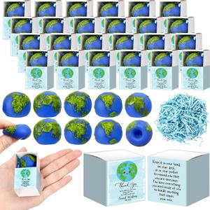 Wettarn 36 Sets Social Worker Graduation Gifts Globe Stress Balls with Thank You Boxes for Social Work Students Graduation Party Favors Appreciation Gifts