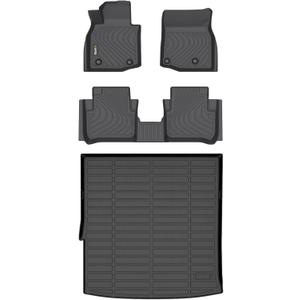 HAFIDI Floor Mats & Cargo Liner Set Fit for 2025-2026 Mazda CX-50 Hybrid All Weather Protection TPE Anti-Slip Automotive Full Set Floor Liners Custom Mazda CX50 Hybrid Accessories - Black