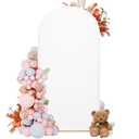 DREAHOTEXTIL Arch Covers,Arch Backdrop Stand Fitted Cover for Wedding Birthday Party Ceremony Banquet Decoration(7.2FT&6FT,White,Cover Only)