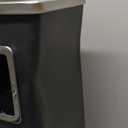 BEAMNOVA Trash Can Indoor Outdoor Black Stainless Steel Commercial Garbage Can Industrial Garbage Enclosure Inside Cabinet with Lid Waste Container, Black, 31 * 25 * 61 cm / 12.2 * 9.8 * 24 in