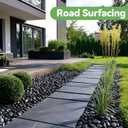 Pulovin 18lbs Decorative Stones, Black Pebbles for Landscaping, Plant Rocks for Pots Outdoor and Indoor, 1"-2" Polished River Rocks for Vase Filler, Garden Decor