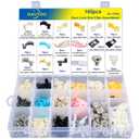 OAUTOO 165pcs Door Lock Rod Clips Assortment for GM Ford Chrysler Toyota Mazda