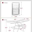 Sakugi Clothes Drying Rack, Foldable 2-Level with 70" Adjustable Wings, X-Large