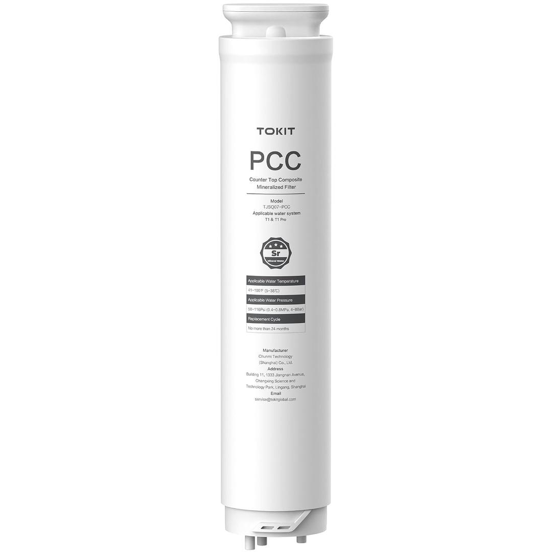 TOKIT PCC Replacement Filter for T1&T1Pro, NSF/ANSI 58 Certified, Reduce TDS, Replacement for T1&T1Pro Reverse Osmosis System Water Filter, 12-Month Lifetime