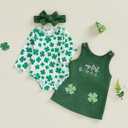 Ayalinggo Valentines Baby Girl Outfit Long Sleeve Romper Onesie Love Heart Overalls Shorts 2Pcs Valentines Day Clothes