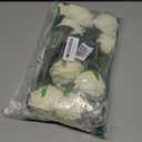 Nubry Artificial Silk Rose Flower Bouquet Lifelike White Fake Rose for Wedding Home Party Decoration Event Gift 10pcs (Off White)