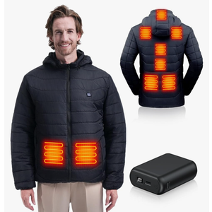 Heated Jacket for Men with 20000mAh Battery Pack, Mens Electric Heating Coat, Thermal Winter Heated Clothing