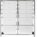 Honey-Can-Do Rolling Storage Cart and Organizer with 12 Plastic Drawers