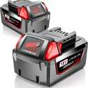 2 Pack 8.0Ah Replacement for Milwaukee M18 Battery Compatible with Milwaukee 18V Battery 48-11-1862 48-11-1852 48-11-1881 Cordless Tools & Charger