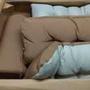 Tudomro Outdoor Chaise Lounge Cushion 66x21x4'' Waterproof & Fade-Resistant Patio Pool Chaise Lounge Cushion Headrest Pillow Tie Replacement Rocking High Back Chair(Brown,Set of 2)