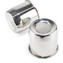 2Pcs 5.15" Push Through Wheel Center Caps Stainless Trailer Hub Cap for Truck SUV RV Wheel Rim (Fit 5.15" Bore 4.92" H Chrome)