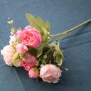 Artificial Roses Wedding Bouquet 5 Bouquets of Flowers for Home décor, Pack Of 2