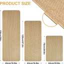 Olgaa Kitchen Rugs Sets of 3 for Floor Non Slip Kitchen Rugs Mats for Kitchen Floor Absorbent and Stain Resistant Kitchen Runner Rugs Rubber Backing Non Skid Washable Rugs Front of Sink (Linen)