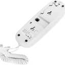 White OF-990 Slimline Wall-Mountable Basic Corded Telephone No AC Power Required