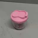 Cute Pill Organizer,Pill Dispenser with 7 Large Compartments,Portable Pill Bottle Box with Wide Opening for Easy Use, Anti-Mix Pills Organizer for Travel,Includes 20 Pcs Sticky Labels（Pink）