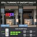 48" x 16" Large LED Open Sign for Business Smart App & Remote Control, Timer, Custom Colors & Brightness High Visibility for Storefronts, Restaurants, Bars, Salons, Cafes, Retail Shops