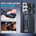 GooseBox for Samsung Galaxy S26 Ultra Case Wallet with RFID [Cards Holder][Camera Cover][Edge Raised] Full Body Shockproof Silicone Protective Phone Case for Galaxy S26 Ultra 2026 (Black)