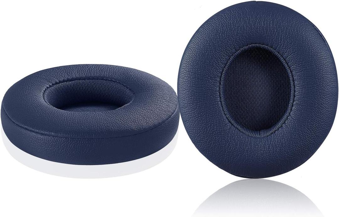 Solo 2.0/3.0 Replacement Earpads, JARMOR Memory Foam Ear Cushion Cover for Beats Solo 2.0/3.0 Wireless On Ear Headphones ONLY (Navy Blue)