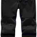 Jessie Kidden Kids Boys Girls Youth Waterproof Hiking Ski Snow Pants Elastic Waist Warm Insulated Pants (8-9 Years, Black)
