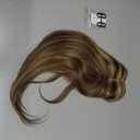 Elailite Hair Toppers for Women Real Human Hair Topper Thinning Thin 5.1"x2.8" Silk Base Clip in Remy Hairpieces 12 Inch Chocolate Brown mix Dark Blonde