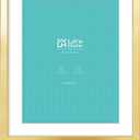 LaVie Home 20x24 Picture Frame Gold Poster Frame,Display Pictures 16x20 with Mat or 20x24 Without Mat, Stable and Sturdy Frame and Polished Plexiglass, Horizontal and Vertical Format of The Walls