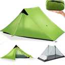 Ultralight Tent 3-Season Backpacking Tent 1 Person/2 Person Camping Tent, Outdoor Lightweight LanShan Camping Tent Shelter, Perfect for Camping, Trekking, Climbing, Hiking (Green)