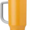 Owala Stainless Steel Triple Layer Insulated Travel Tumbler with Spill Resistant Lid, Straw, and Carry Handle, BPA Free, 40 oz, Orange (Tropical)