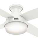 Hunter 59244 Dempsey Ceiling Fan 44 inches Fresh White (Fresh White finish)