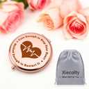 Nurse Appreciation Gift for Women Compact Makeup Mirror Nursing Student Gifts Nursing Graduation Gift Female Mothers Day Christmas Birthday Presents for Her Friend Nurse Gifts Folding Mirror Rose Gold