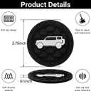 2 x DWKJMYCP Car Cup Holder Coaster for 2021-2025 Ford Bronco Sport Silicone Non-Slip Cup Holder Coasters Interior Accessories 2 Packs (Black&White)