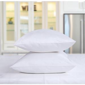 Threadmill Home Linen Standard Pillowcase - 100% Pure Cotton, 2 Piece Sateen Weave White Pillow Cover Set, 17x17