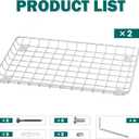 EVERHANGER Garage Wall Shelves 12x18 Inch, Wall Mounted Storage Shelf, Metal Shelf Rack, Heavy-Duty Shelf Organizer 2 Pack, White