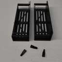 4 Pack Magnetic Spice Rack Organizer for Refrigerator and Oven, Black Fridge Organizers and Storage for Kitchen