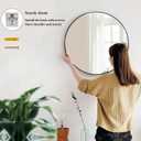 Sunniry Circle Mirror 26 inch, Black Round Mirror, Round Bathroom Mirrors Matte Metal Frame, Circle Mirrors for Living Room, Bathroom, Wall, Hallway.