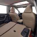 EKR Rav4 Seat Covers Custom Fit for Toyota Rav4(Gasoline) 2019 2020 2021 2022 2023 2024 2025 LE/XLE/XLE Premium/Limited,Leather Car Seat Cover Full Set for SUV,Faux Leather(Sand Beige)