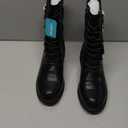 Vepose Women's Combat Boots Low Heel, Mid Calf Military Boots with Card Knife Wallet Pocket (9)