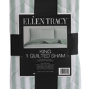 Ellen Tracy Quilt King Sham Green Stripe
