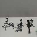 Hotop 3 Pcs Fairy Garden Silhouette Stakes Decoration Metal Fairy Silhouette Statue Butterfly Flower Tree Branch Wall Ornaments for Indoor Outdoor Home Yard Patio Lawn