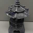 Zen Solar Pagoda Lantern Garden Statue, Indoor/Outdoor Zen Asian Decor for Landscape Balcony, Garden, Patio, Porch Yard Art Ornament