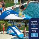 Wow Sports Cascade Inflatable Pool Slide - Blow Up Waterslide - Built-in Water Sprinkler - for Kids & Adults
