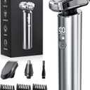 Electric Razor for Men, Rechargeable Shavers for Men with Nose Hair Trimmer