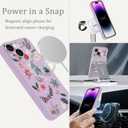 for iPhone 13 Case, Compatible with MagSafe, Cute Christmas Tree Magnetic Phone Case, Purple Liquid Silicone Soft Slim Fit Protective Cover for Women Girls