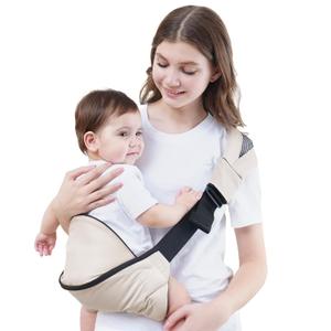 GAGAKU Toddler Carrier Adjustable Padded Sling Portable Ergonomic Baby Holder Carrier with Non-Slip Seat for 6-36 Months Infants & Toddlers (14-35 lbs)-Cream