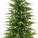 4FT Norfolk Pine Tree with Lights, Christmas Tree for Xmas Decor